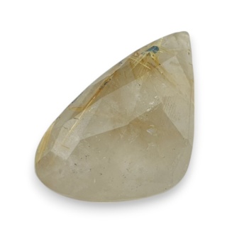Quartz with rutile faceted cabochon 27x17 mm no 75
