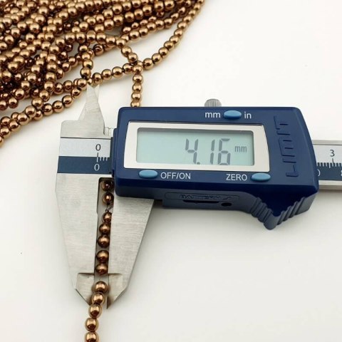 Hematyt miedziany kula 4 mm sznur Hematyt miedziany kula 4 mm sznur