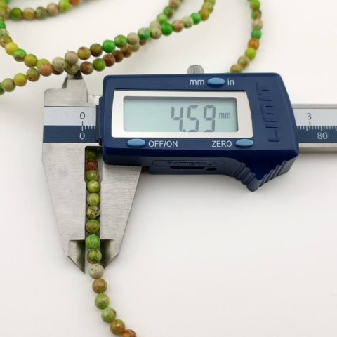 Jaspis cesarski lime kula 4 mm sznur Jaspis cesarski lime kula 4 mm sznur