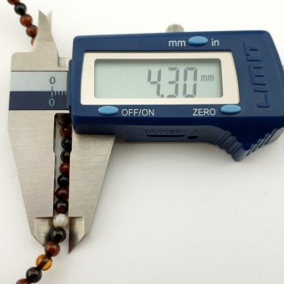 Agat brązowy kula 4 mm 30 szt