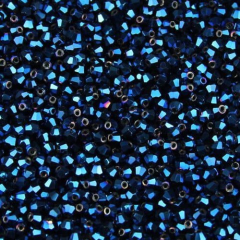 Bicone 3 mm Sapphire Blue 50 pcs Bicone 3 mm Sapphire Blue 50 pcs