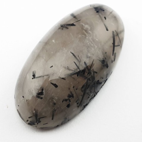 Quartz with tourmaline cabochon 3.0x1.5 cm no. 26 Quartz with tourmaline cabochon 3.0x1.5 cm no. 26