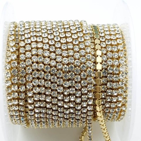Chain ribbon with crystals 2mm 30 cm Crystal A1 Chain ribbon with crystals 2mm 30 cm Crystal A1