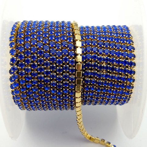 Chain ribbon with crystals 2mm 30 cm Sapphire A5 Chain ribbon with crystals 2mm 30 cm Sapphire A5