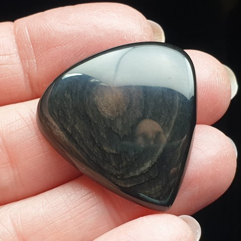 Obsidian copper cabochon 3.1x2.9 No. 5 Obsidian copper cabochon 3.1x2.9 No. 5