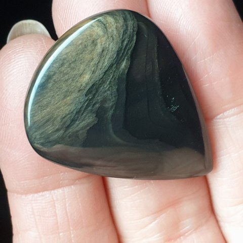Obsidian copper cabochon 3.5x2.7 no. 13 Obsidian copper cabochon 3.5x2.7 no. 13