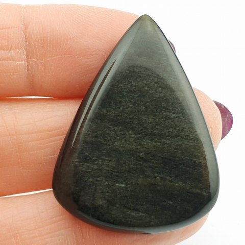 Gold obsidian cabochon 3.7x2.8 cm no 10 Gold obsidian cabochon 3.7x2.8 cm no 10