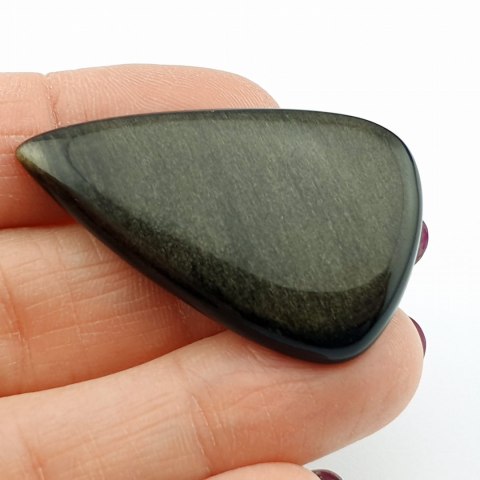 Gold obsidian cabochon 4.1x2.6 cm No. 14 Gold obsidian cabochon 4.1x2.6 cm No. 14