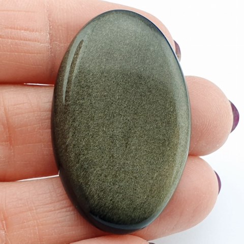 Gold obsidian cabochon 4.2x1.6 cm no 24 Gold obsidian cabochon 4.2x1.6 cm no 24