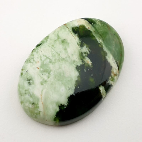 Chrome chalcedony cabochon 37x16 mm no 20 Chrome chalcedony cabochon 37x16 mm no 20