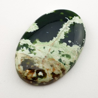 Chrome chalcedony cabochon 37x25 mm no. 1