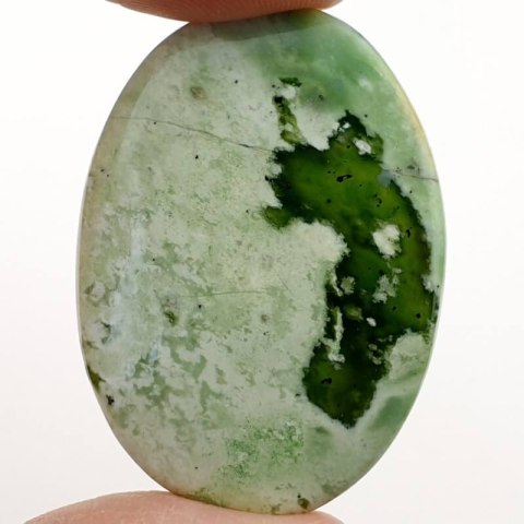 Chrome chalcedony cabochon 41x29 mm no. 3 Chrome chalcedony cabochon 41x29 mm no. 3