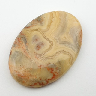 Lace agate yellow cabochon 37x26 mm no. 22