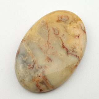 Lace agate yellow cabochon 41x26 mm no 23