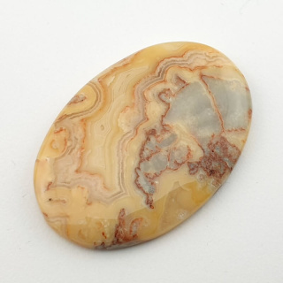 Lace agate yellow cabochon 41x28 mm no. 24