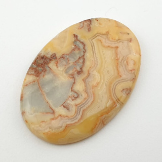 Lace agate yellow cabochon 41x28 mm no. 24