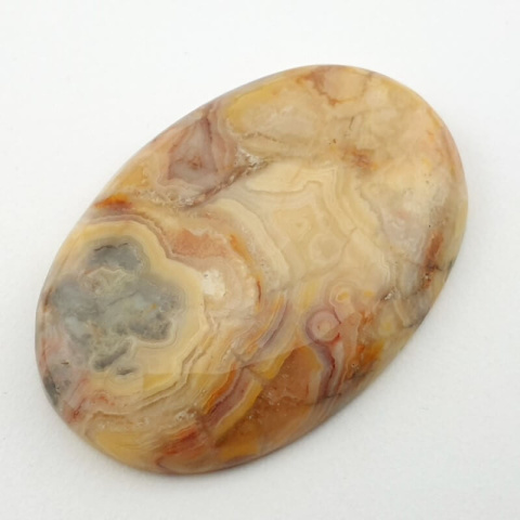 Lace agate yellow cabochon 43x29 mm no. 33 Lace agate yellow cabochon 43x29 mm no. 33