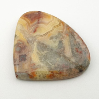 Lace agate yellow cabochon 44x39 mm no 36