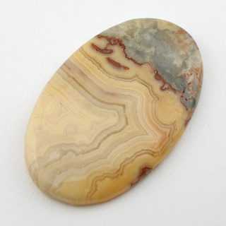 Lace agate yellow cabochon 45x28 mm no. 25