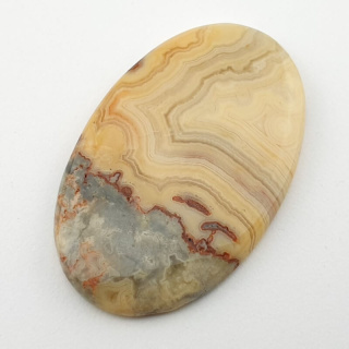 Lace agate yellow cabochon 45x28 mm no. 25