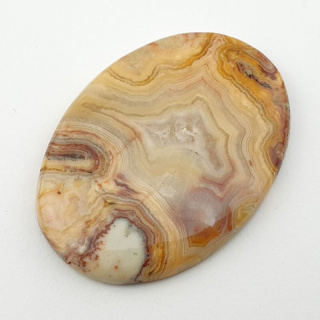 Lace agate yellow cabochon 45x33 mm no 20