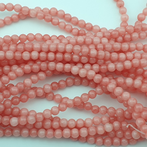 Salmon jade ball 4 mm cord Salmon jade ball 4 mm cord