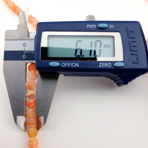 Weathered agate orange ball 6 mm strand Weathered agate orange ball 6 mm strand