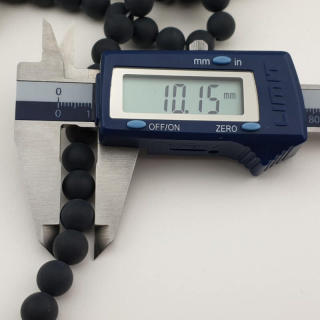 Onyx black agate matte ball 10 mm 5 pcs