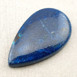 Chrysocolla with azurite cabochon 33x19 mm no 125