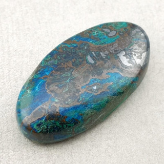 Chrysocolla with azurite cabochon 35x19 mm no. 172