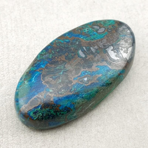 Chrysocolla with azurite cabochon 35x19 mm no. 172 Chrysocolla with azurite cabochon 35x19 mm no. 172