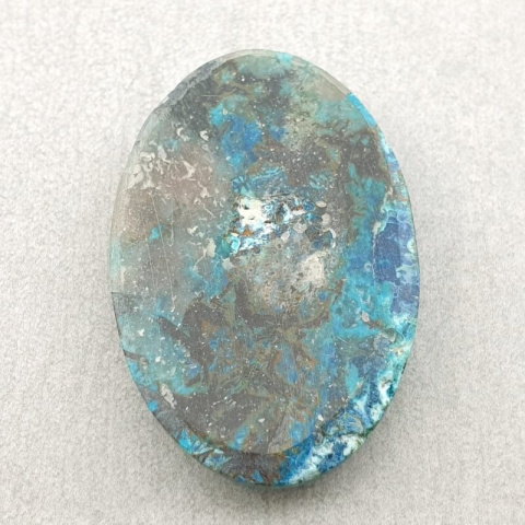 Chrysocolla with azurite cabochon 36x24 mm no 179 Chrysocolla with azurite cabochon 36x24 mm no 179