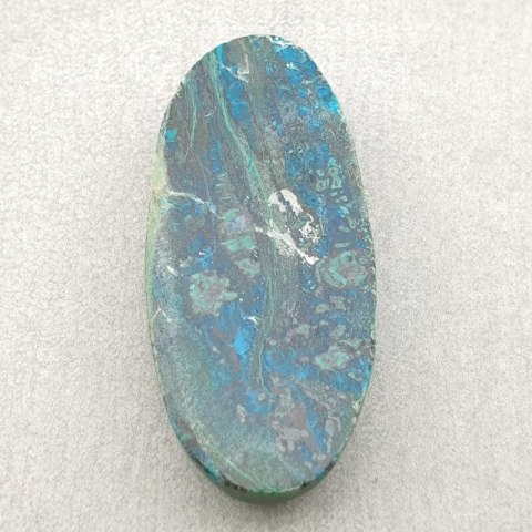 Chrysocolla with azurite cabochon 40x19 mm no. 176 Chrysocolla with azurite cabochon 40x19 mm no. 176