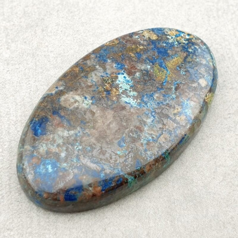 Chrysocolla with azurite cabochon 41x24 mm no 131 Chrysocolla with azurite cabochon 41x24 mm no 131