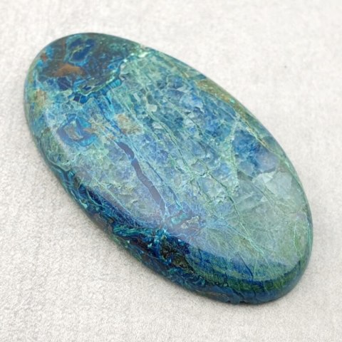 Chrysocolla with azurite cabochon 42x24 mm no. 162 Chrysocolla with azurite cabochon 42x24 mm no. 162