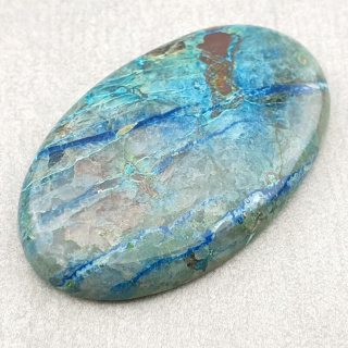 Chrysocolla with azurite cabochon 43x26 mm no 169