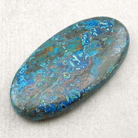 Chrysocolla with azurite cabochon 44x22 mm no. 121 Chrysocolla with azurite cabochon 44x22 mm no. 121