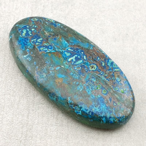 Chrysocolla with azurite cabochon 44x22 mm no. 121 Chrysocolla with azurite cabochon 44x22 mm no. 121