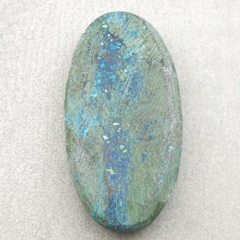 Chrysocolla with azurite cabochon 44x22 mm no. 121 Chrysocolla with azurite cabochon 44x22 mm no. 121