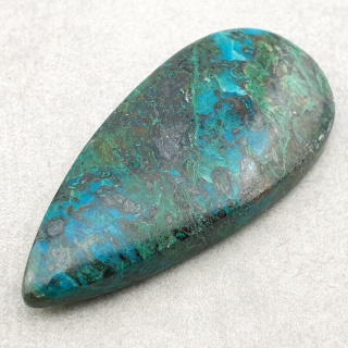 Chrysocolla with azurite cabochon 47x22 mm no. 128