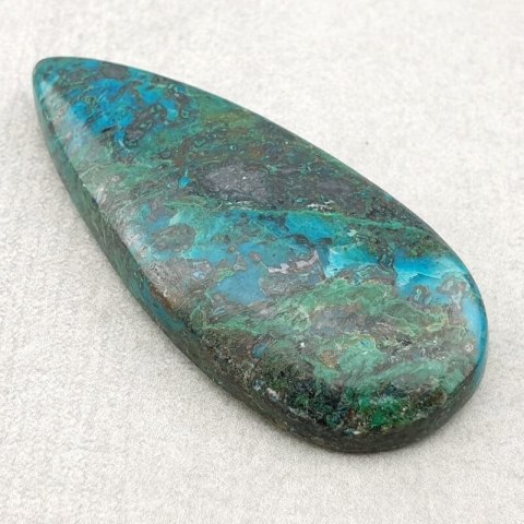 Chrysocolla with azurite cabochon 47x22 mm no 128 Chrysocolla with azurite cabochon 47x22 mm no 128