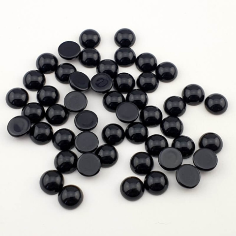 Black agate cabochon 8 mm 1 pc Black agate cabochon 8 mm 1 pc