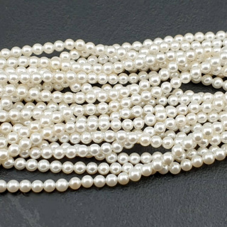 Seashell beads ball 3 mm 20 pcs