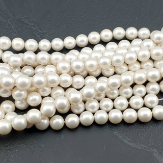 Seashell beads sphere 6 mm 20 pcs
