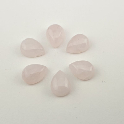 Rose quartz teardrop cabochon 8x6mm 1 pc Rose quartz teardrop cabochon 8x6mm 1 pc
