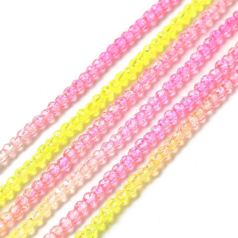 Faceted glass beads 2 mm strand Faceted glass beads 2 mm strand
