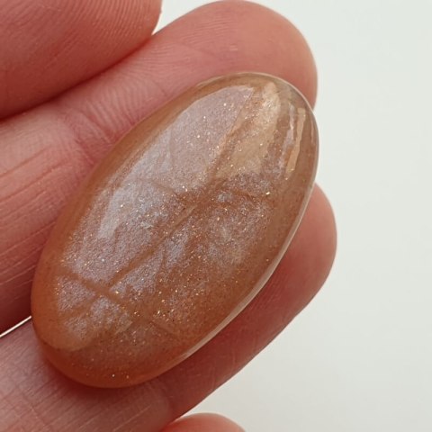 Moonstone peach cabochon 32x17 mm no. 31 Moonstone peach cabochon 32x17 mm no. 31