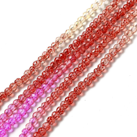 Faceted glass beads 3 mm strand Faceted glass beads 3 mm strand