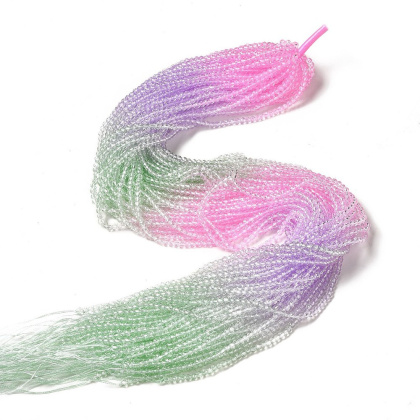 Faceted glass beads 3 mm strand
