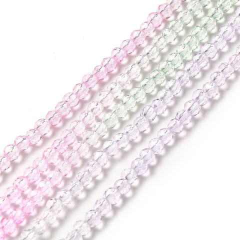 Faceted glass beads 3 mm strand Faceted glass beads 3 mm strand